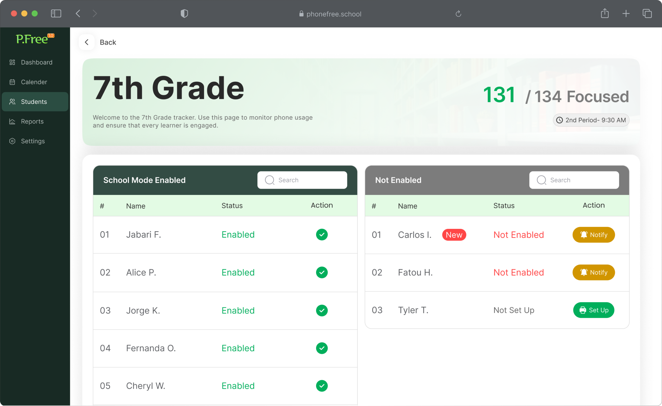 Upload your enrollment list or connect directly with your Student Information System.